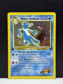 Misty's Golduck 12/132 Pokemon Gym Challenge Holo 1st Edition LP++-MT RARE - Image 1