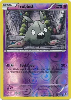1x Trubbish - 65/135 - Common - Reverse Holo Lightly Played Pokemon BW - Plasma - Image 1