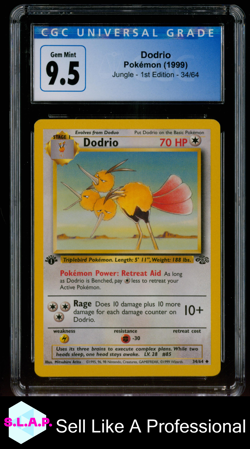 DODRIO JUNGLE - 1ST EDITION 34/64 POKEMON CGC 10 - Image 1