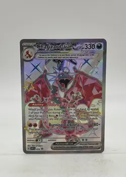 Pokemon TCG Paldean Fates Tin Charizard ex #074 Black Star Promo - Image 1