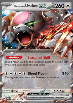 Bloodmoon Ursaluna ex 141/167 Sv06: Twilight Masquerade Holo - Pokemon - Image 1