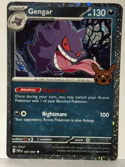 Gengar (Cosmos Holo) Holo 057/091 Trick or Trade 2024 NM Pokemon - Image 1