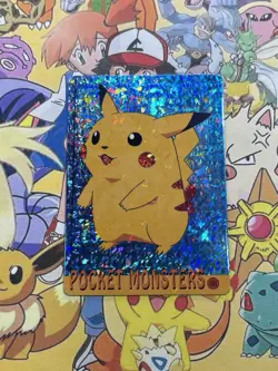 Pokemon Vintage Pocket Monsters Vending HOLO Prism Sticker 1999 Bandai Nintendo - Image 1