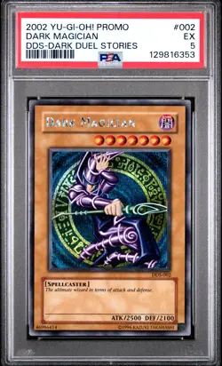 2002 YU-GI-OH! PROMO DDS-DARK DUEL STORIES #002 DARK MAGICIAN PSA 5 - Image 1