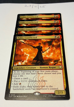 Magic the Gathering MTG Zuko, Conflicted x4 Rare Cards NM/M Avatar - Image 1