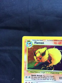 Pokemon Cards: Jungle Rare Holo: Flareon 3/64 No Symbol Error - Image 3