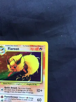 Pokemon Cards: Jungle Rare Holo: Flareon 3/64 No Symbol Error - Image 4