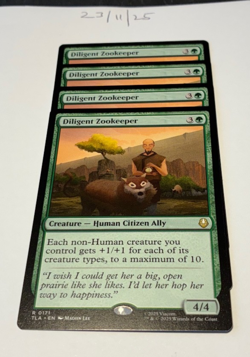 Magic the Gathering MTG Diligent Zookeeper x4 Rare Cards NM/M Avatar - Image 1
