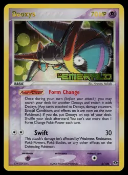 Deoxys - 2/106 - Pokemon Card Ex Emerald Reverse Holo Rare - NM - Image 1