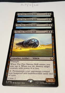 Magic the Gathering MTG The Fire Nation Drill x4 Rare Cards NM/M Avatar - Image 1