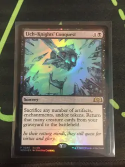 MTG Magic The Gathering Lich-Knight’s Conquest Foil Promo Black Commander - Image 1