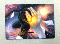 Mtg Carte Magic Marvel Spider-Man Art Series Soul Stone Gold Signed Stamp NM - Image 1