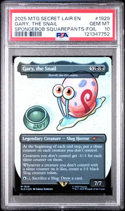2025 MTG SECRET LAIR DROP #1929 GARY, THE SNAIL PSA 10 - Image 1
