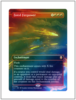 1x Fated Firepower, Borderless Art Foil, Avatar, Magic MTG NM - Image 1