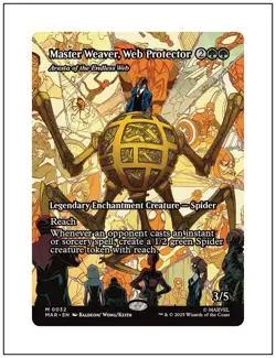 1x Master Weaver, Web Protector, Borderless Art, Magic the Gathering MTG NM - Image 1