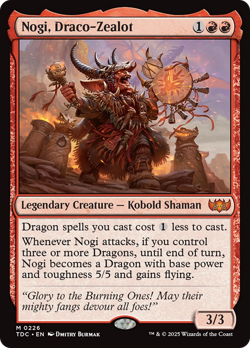 Nogi, Draco-Zealot #226 | Near Mint | Tarkir Dragonstorm Commander TDC Magic MTG - Image 1