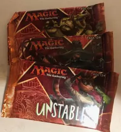 3 X MTG Magic the Gathering UNSTABLE Sealed booster Packs English - Image 1