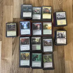 Magic The Gathering MTG Card Lot 300 In Sleeves.Mostly from Commander Decks READ - Image 1