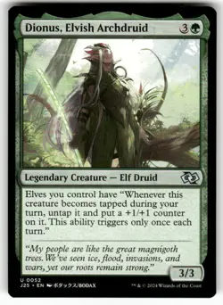 Dionus, Elvish Archdruid (Anime) 52 NM MTG Foundations Jumpstart Magic - Image 1