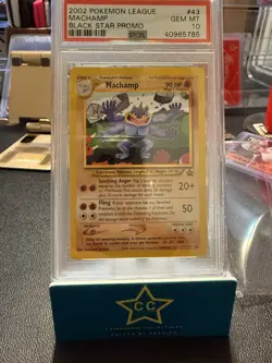 2002 Pokemon League Machamp Black Star Promo PSA 10 - Image 1
