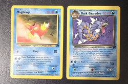 Pokemon Tcg Magikarp & Dark Gyarados Team Rocket Unlimited Evolution Line NM-MP - Image 1