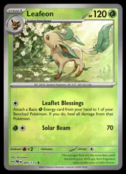 Leafeon (Poke Ball Pattern) SV: Prismatic Evolutions 005/131 Pokemon TCG - Image 1