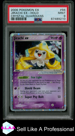 JIRACHI EX-HOLO CRYSTAL GUARDIANS POKEMON EX CRYSTAL GUARDIANS 2006 94 PSA 9 - Image 1