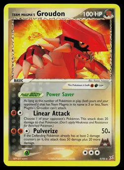 Pokemon Card - Team Magma's Groudon Team Magma vs Team Aqua 9/95 Rare - Image 1