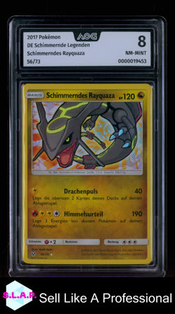 SCHIMMERNDES RAYQUAZA POKEMON 56 2017 SCHIMMERNDE LEGENDEN HOLO GERMAN AOG 8 - Image 1