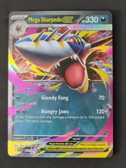 Mega Sharpedo ex #061 NM Double Rare Phantasmal Flames Pokemon TCG - Image 1