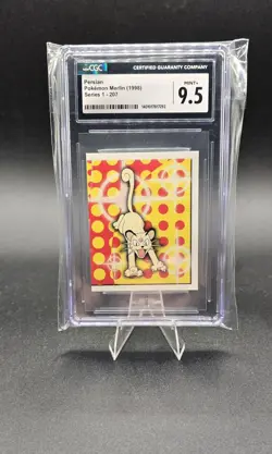 1998 Pokemon Merlin Series 1 #207 Persian Sticker CGC 9.5 Graded - Image 1