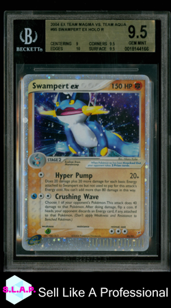 SWAMPERT EX HOLO R 2004 POKEMON EX TEAM MAGMA VS. TEAM AQUA 95 BGS 9.5 - Image 1