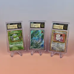 POKEMON LOT BULBASAUR / CLAUNCHER / CLEFAIRY CGC PRISTINE 10 JAPANESE - Image 1
