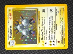 Pokemon TCG Magneton Base Set 9/102 Unlimited Holo Rare LP - Image 2