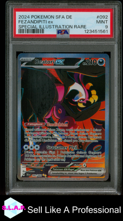 FEZANDIPITI EX SPEC ILLU RARE POKEMON GERMAN SFA SHROUDED FABLE 2024 092 PSA 9 - Image 1