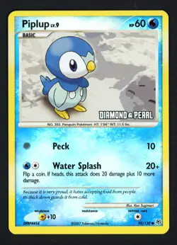 Piplup [Diamond and Pearl] 093/100 Burger King Promo Pokemon TCG - Image 1