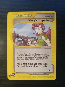 Pokemon Mary's Impulse 142/165 EX Expedition NM Trainer Free Shipping!! - Image 1