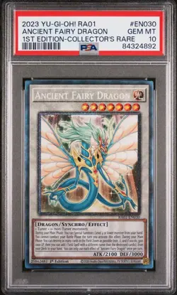 Yugioh Ancient Fairy Dragon Collector’s Rare Rarity 25th RA01-EN030 PSA 10 POP 1 - Image 1