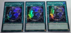Yugioh! 3x Magicalized Fusion 1.Ed. RA01-EN058 Super Rare play set 25th - Image 1