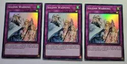 Yugioh! 3x Solemn Warning 1st Ed. RA02-EN078 Super Rare play set 25th - Image 1