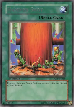 Yugioh Hammer Shot SOD-EN038 Rare 1st Edition NM - Image 1