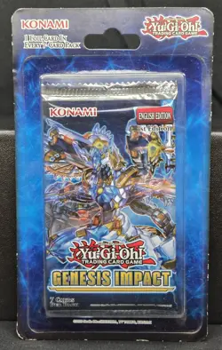 YuGiOh Genesis Impact 1st Edition Hanging Booster Pack Sealed - Image 1
