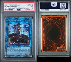 2024 YUGIOH! I:P Masquerena RA02-EN042 Quarter Century Secret Rare PSA 7 - Image 3
