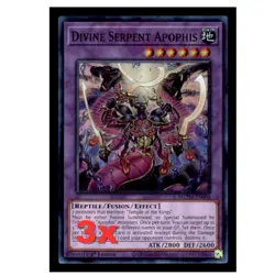 3x Yugioh Divine Serpent Apophis Super Rare MZTM-EN004 1st Ed NM Playset - Image 1