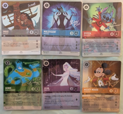 LORCANA TCG CARDS Disney 100 Limited Edition Foil Full Art Characters Set of 6 - Image 1
