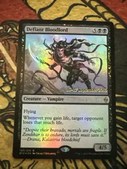 Mtg Magic BFZ Double Print Prerelease Defiant Bloodline Misprint Error Card - Image 3