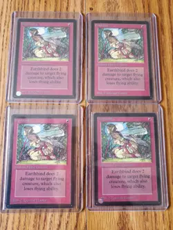 MAGIC THE GATHERING Lot of Four (4) EARTHBIND BETA Cards Very Nice Condition - Image 1
