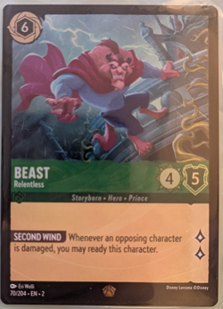 LORCANA TCG CARDS Single Beast Relentless Legendary FOIL - Image 1