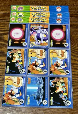 Near Complete Set (See Description) 1999 Pokemon Cards Uncut Sheets Burger King - Image 2