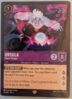 LORCANA TCG CARDS Single Ursula Power Hungry Legendary Non Foil - Image 1